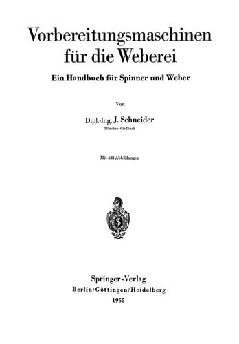 Vorbereitungsmaschinen für die Weberei