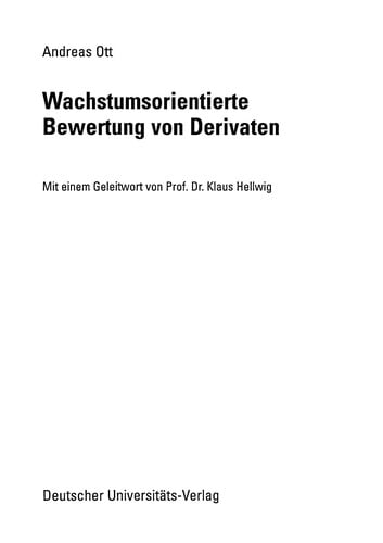 Wachstumsorientierte Bewertung von Derivaten