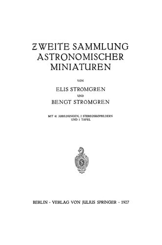 Zweite Sammlung Astronomischer Miniaturen