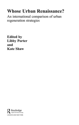 Whose urban renaissance?