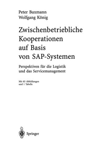 Zwischenbetriebliche Kooperationen auf Basis von SAP-Systemen