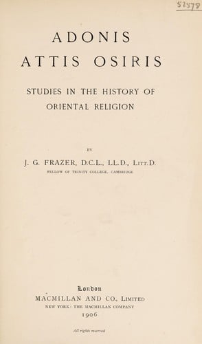 Adonis, Attis, Osiris