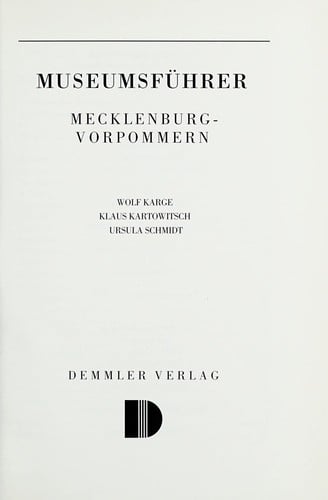 Museumsführer Mecklenburg-Vorpommern