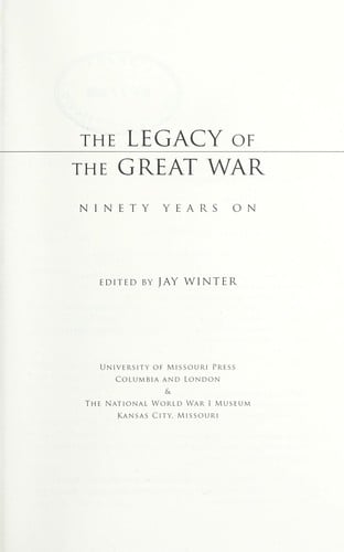 The legacy of the Great War