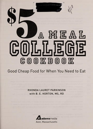 $5 a meal college cookbook