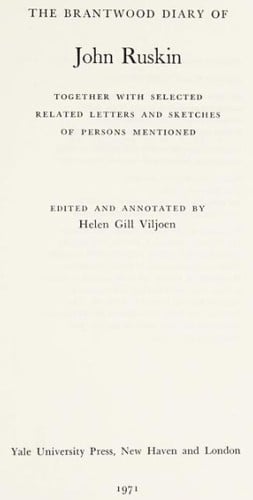 The Brantwood diary of John Ruskin