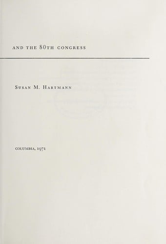 Truman and the 80th Congress