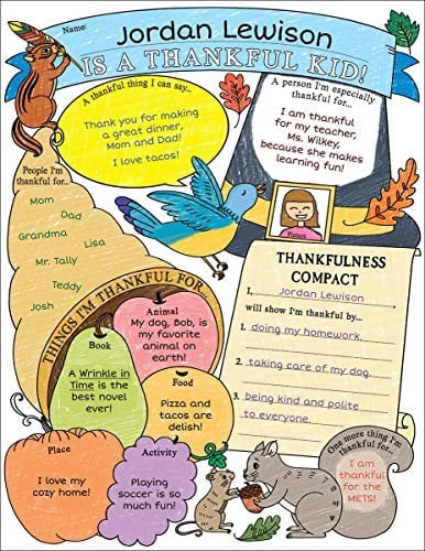 Personal Poster Set : I'm a Thankful Kid!