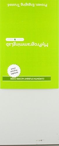 MyLab Programming with Pearson eText -- Access Card -- for Java Software Solutions