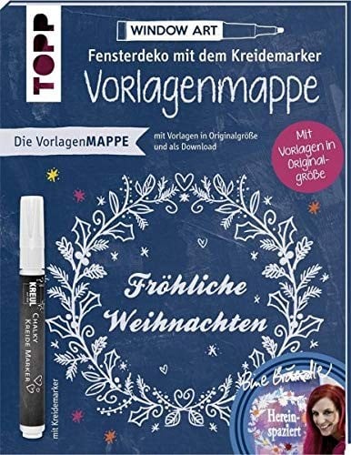 Vorlagenmappe Fensterdeko mit dem Kreidemarker