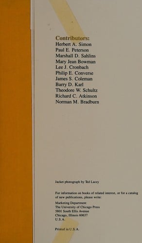 The Social sciences, their nature and uses