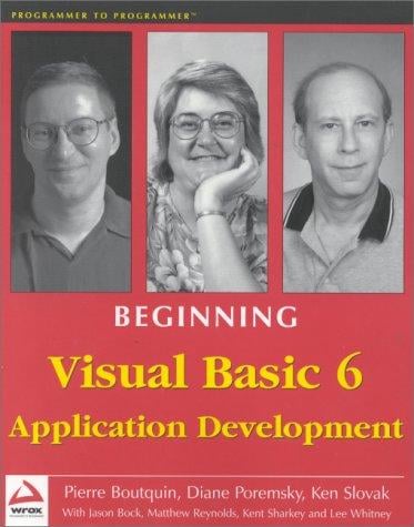 Beginning Visual Basic 6 application development