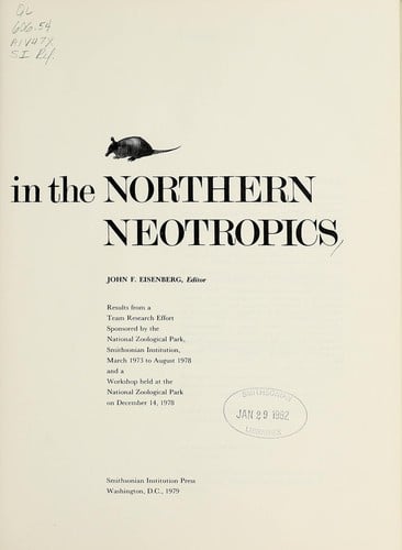 Vertebrate ecology in the northern neotropics