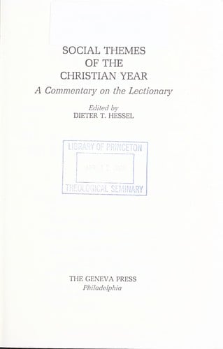 Social themes of the Christian year