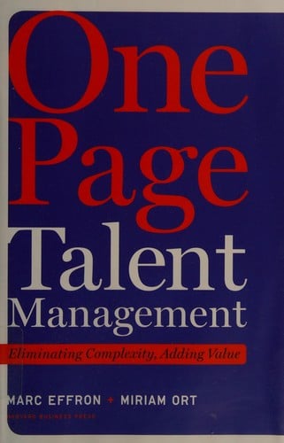 One page talent management