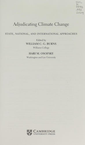 Adjudicating climate change
