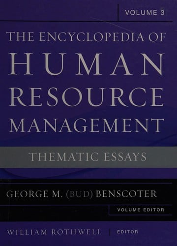 The encyclopedia of human resource management