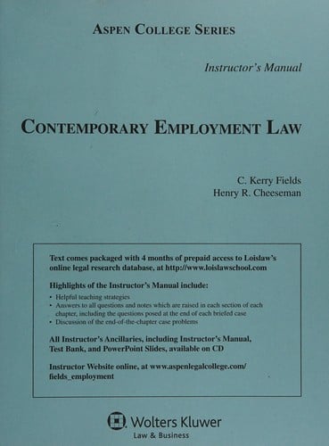 Contemporary employment law