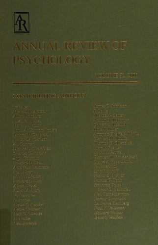 Annual review of psychology