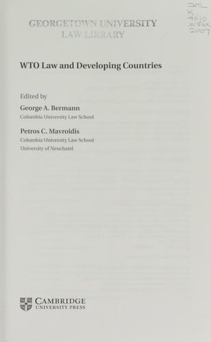 WTO law and developing countries