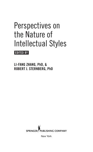 Perspectives on the nature of intellectual styles