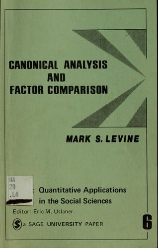 Canonical analysis and factor comparison