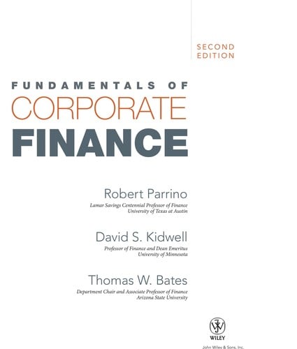 Fundamentals of corporate finance