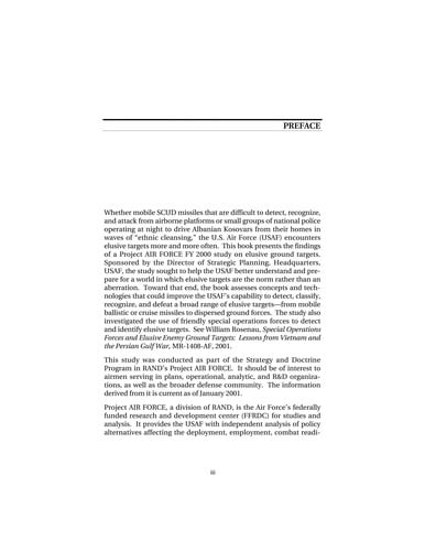 Aerospace operations against elusive ground targets