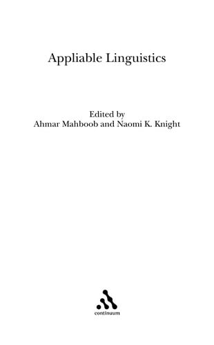 Appliable linguistics