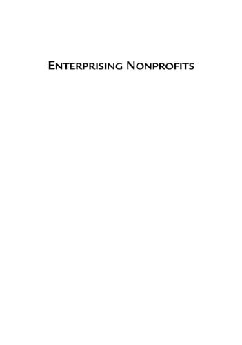Enterprising nonprofits