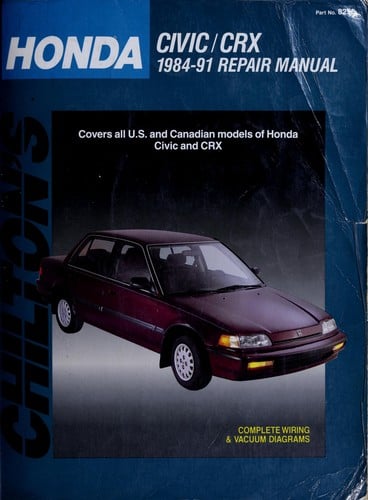 Chilton's Honda Civic/CRX 1984-91 repair manual