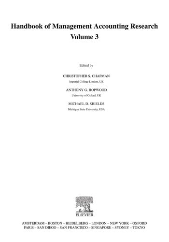 Handbook of management accounting research