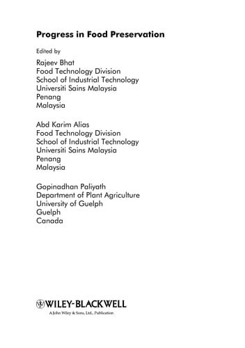 Progress in food preservation