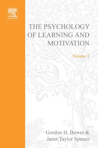 Psychology of Learning and Motivation, 3.