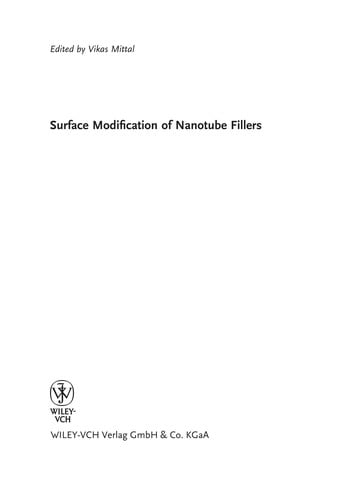 Surface modification of nanotube fillers