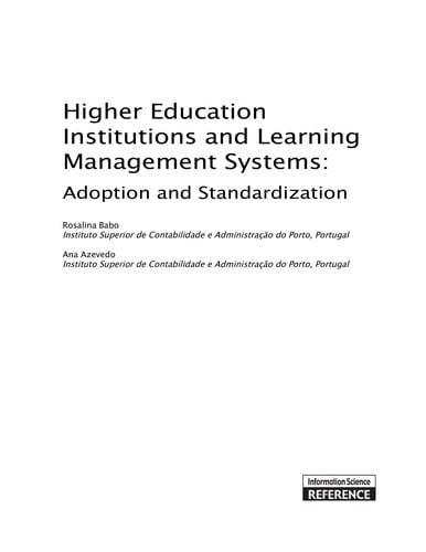 Higher education institutions and learning management systems