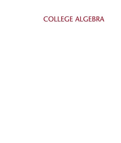 College algebra