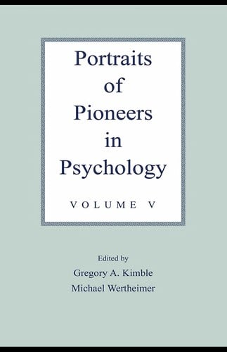 Portraits of pioneers in psychology
