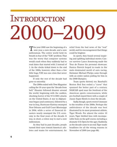 Sports in America, 2000-2009