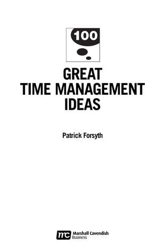 100 great time management ideas
