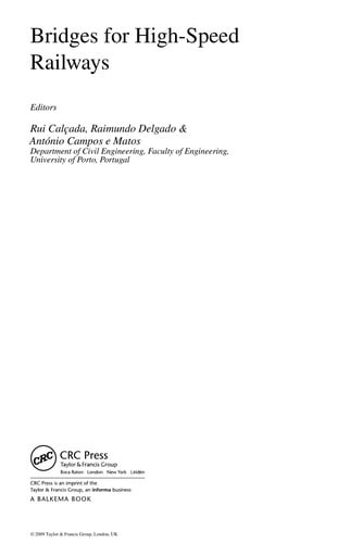 Bridges for high-speed railways