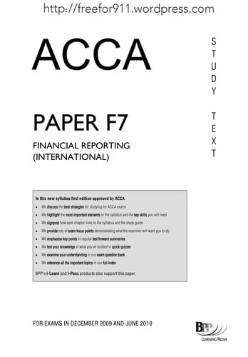 Financial reporting (International)