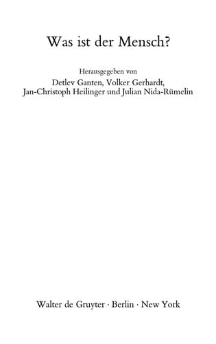 Was ist der Mensch?