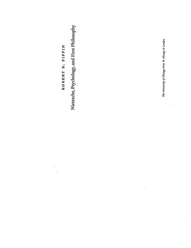 Nietzsche, psychology, and first philosophy