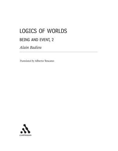 Logiques des mondes