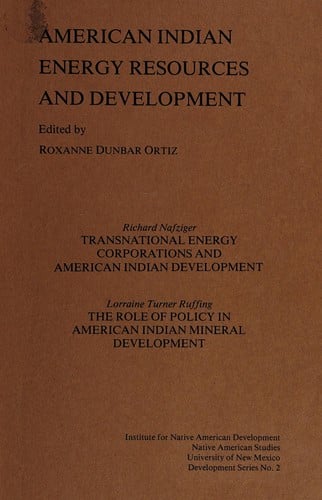 American Indian energy resources and development