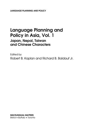 Language planning and policy in Asia