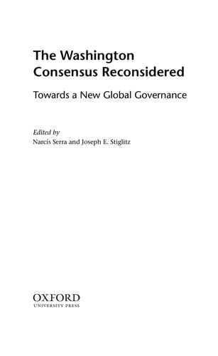 The Washington Consensus reconsidered