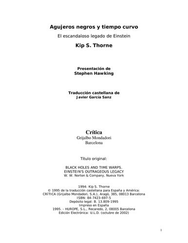 Agujeros negros y tiempo curvo