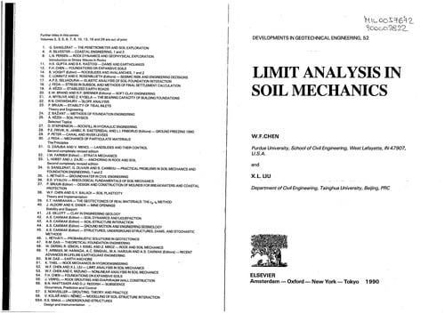 Limit analysis in soil mechanics